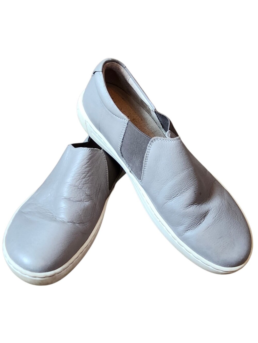 Birkenstock Oswego Gray Leather Slip-on Sneaker Comfort Loafer. Sz. EU 38 Narrow